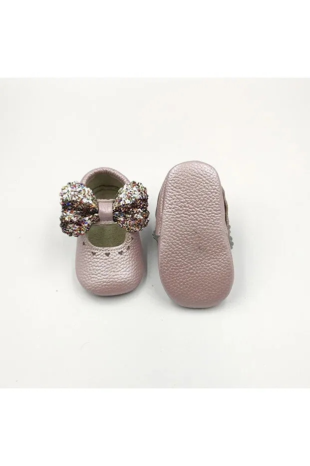 Детские туфли-лодочки без каблука с принтом Bebekstar, Bright Pink — фото 3
