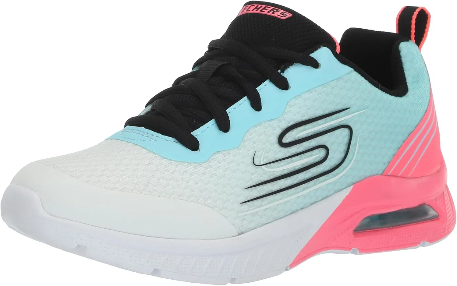 Детские кроссовки для девочек Microspec Max Plus Echo Speed Skechers, White/Coral