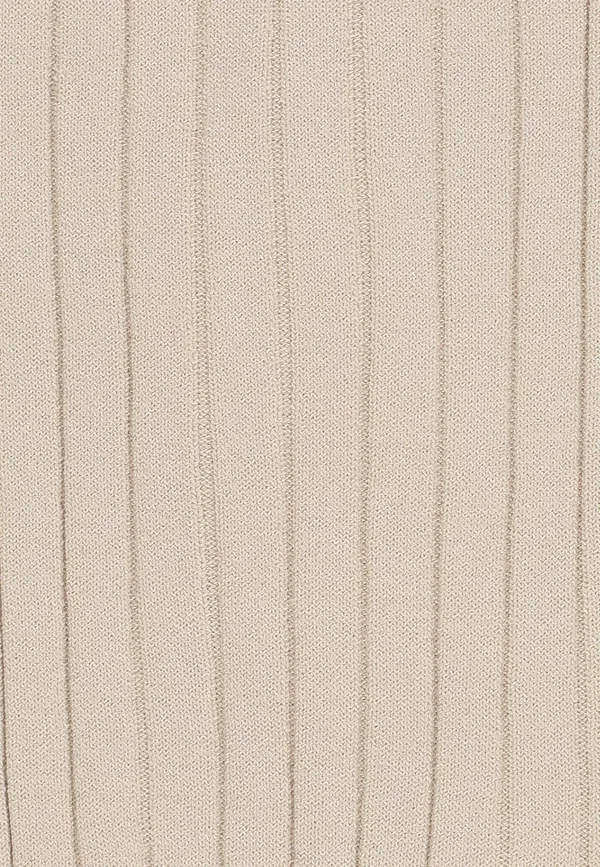 Топ из вискозы с полиамидом Twinset, Beige, бежевый — фото 3
