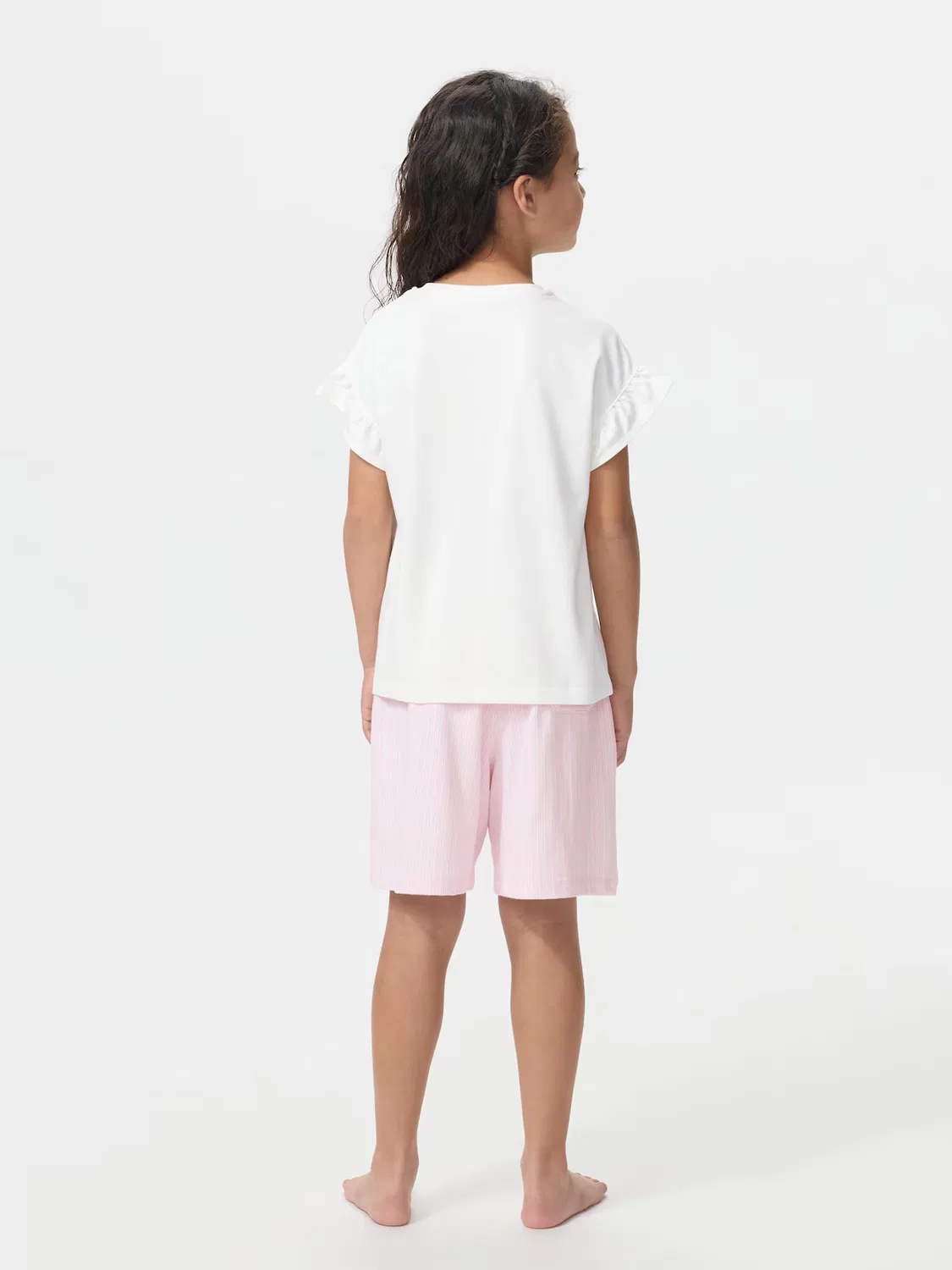 Хлопковый комплект Uniqlo girls airism, мягкий и комфортный, розовый — фото 3