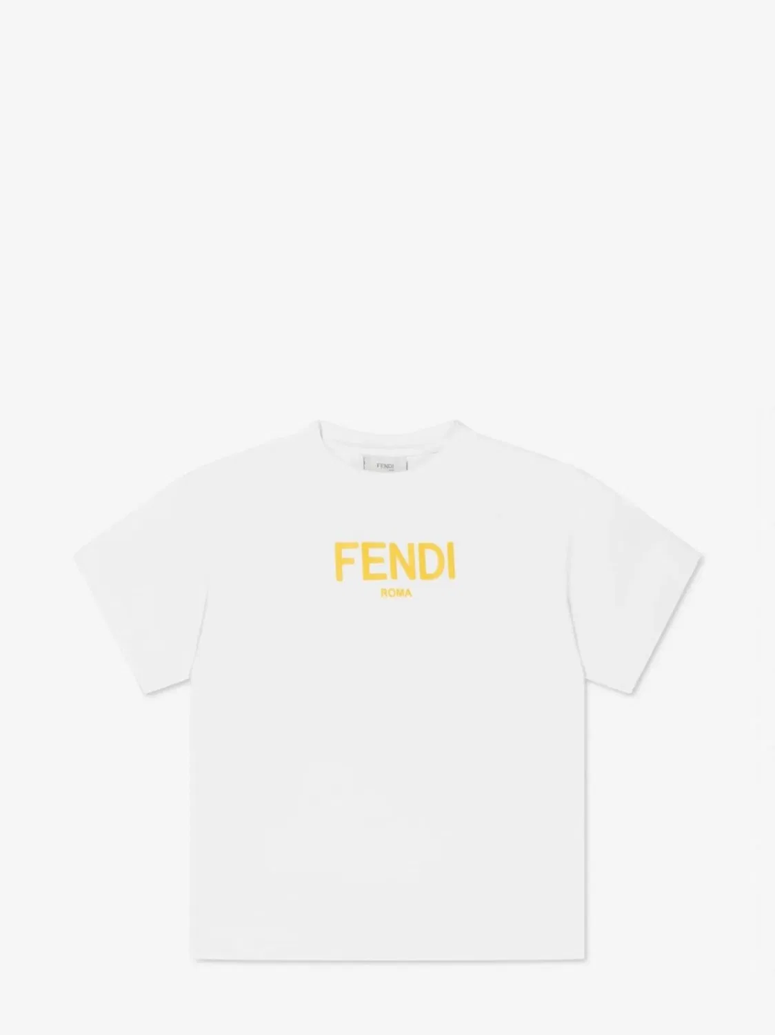 Детская футболка с логотипом FENDI, белый