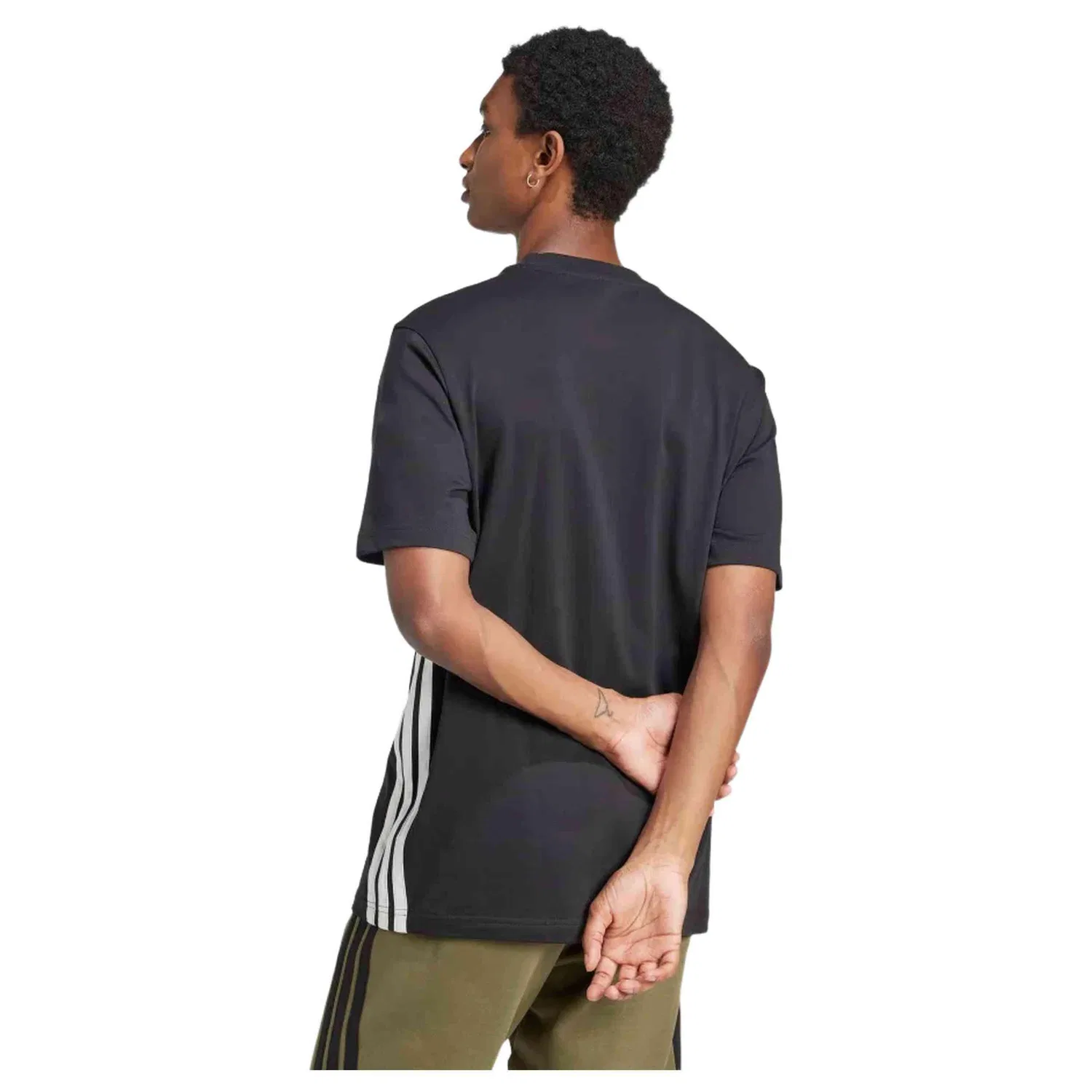 Мужская футболка с длинным рукавом Adidas 3S Single Jersey Tee, Schwarz Bunt — фото 2
