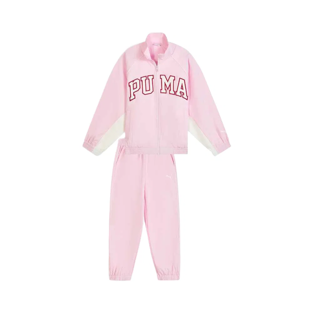 Детский спортивный костюм со стоячим воротником, PUMA, Pink