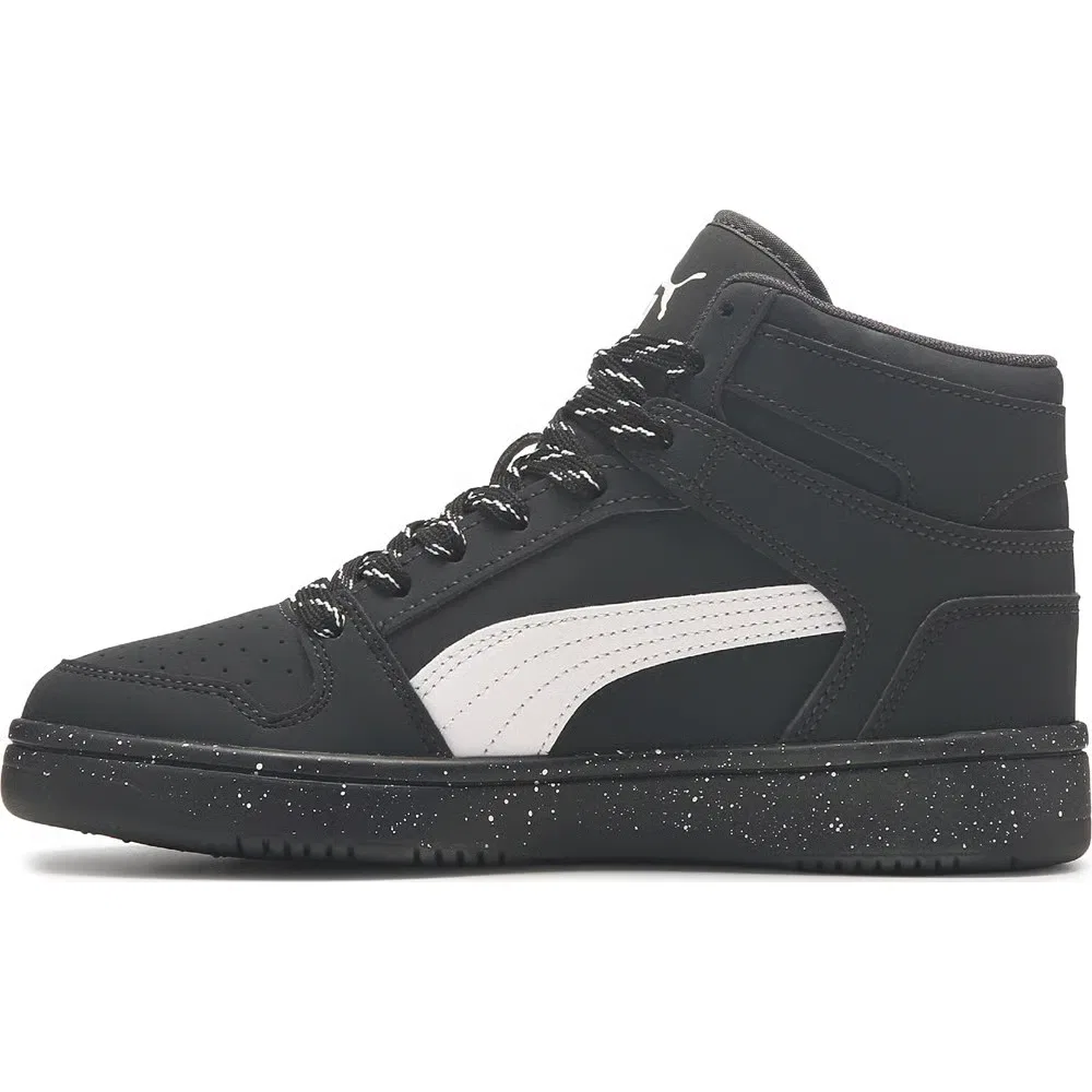 Детские высокие кроссовки Puma, Black/White — фото 3