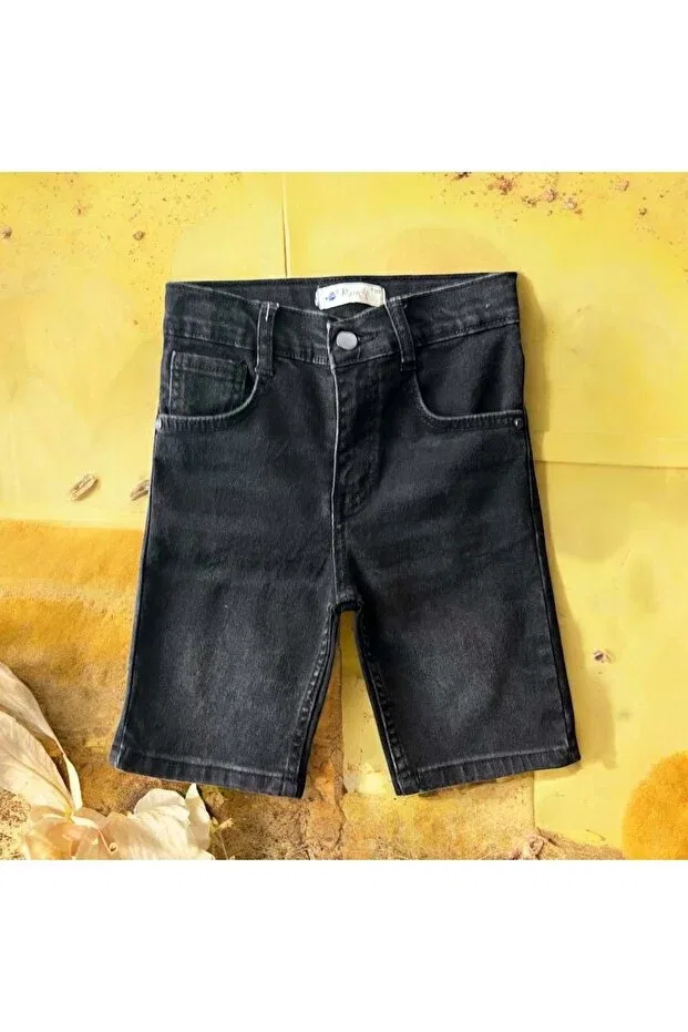 Детские шорты для девочек джинсовые Basic Kot Kapri Rindo Kids, Black