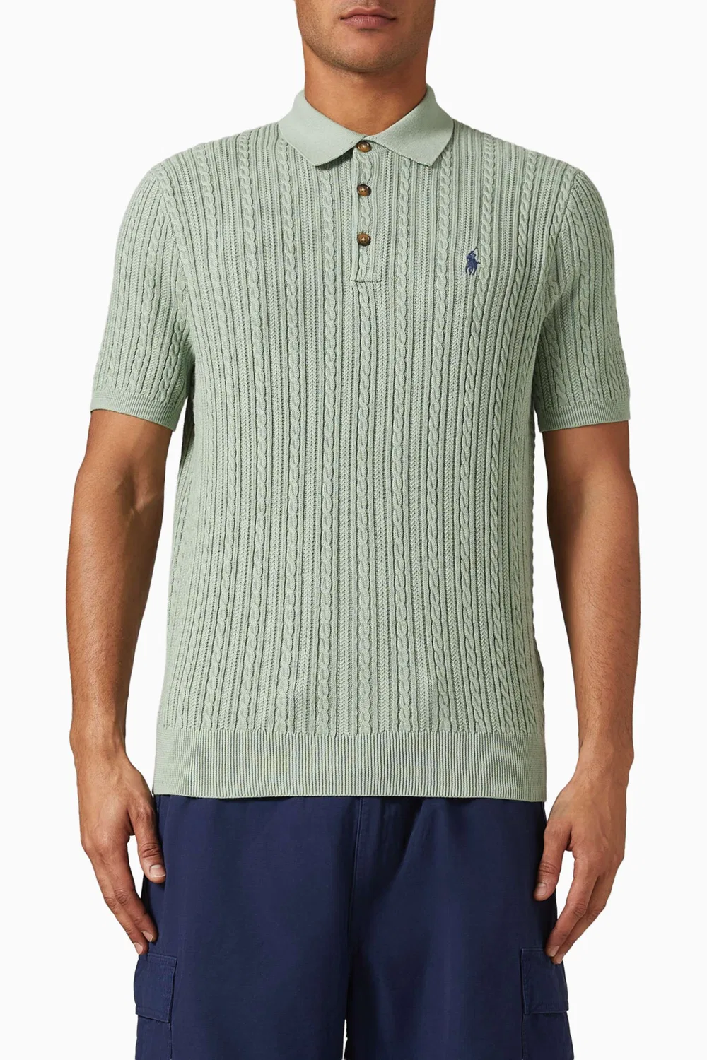 Свитер поло с кабельным узором Polo Ralph Lauren