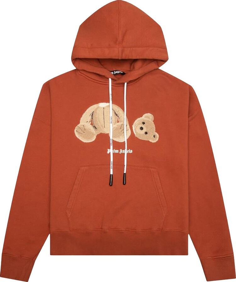 Худи Palm Angels PA Bear Hoodie 'Red/Brown', красный — фото 2