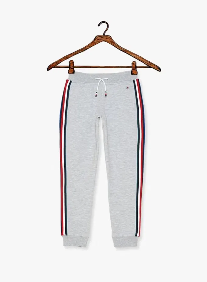 Джоггеры с контрастными полосами по бокам Tommy Hilfiger, серый
