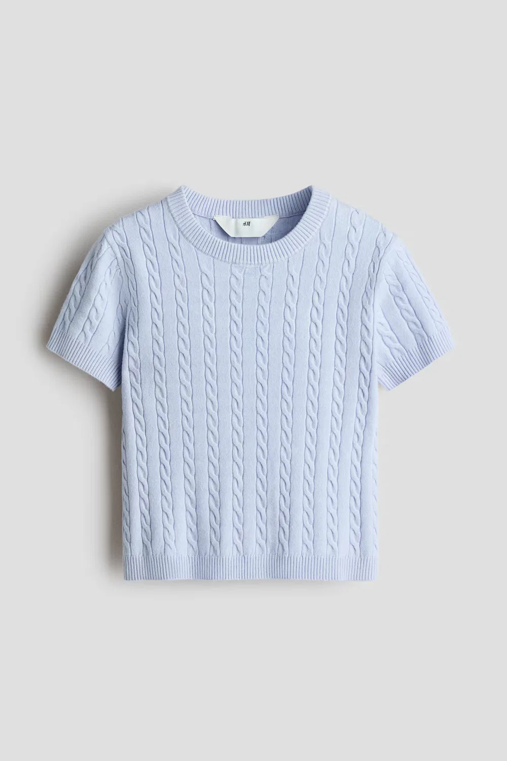 Рубашка с короткими рукавами, крупной вязки H&M, Hellblau