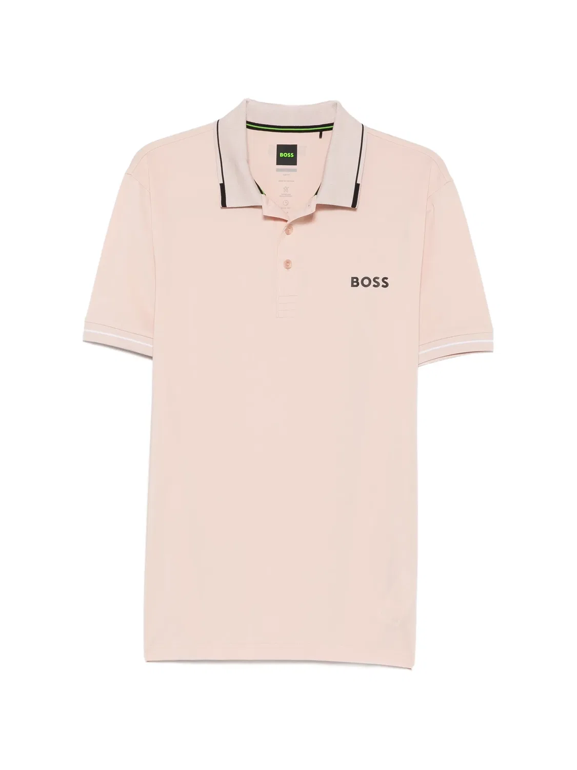 Рубашка поло с логотипом розовая BOSS, розовый