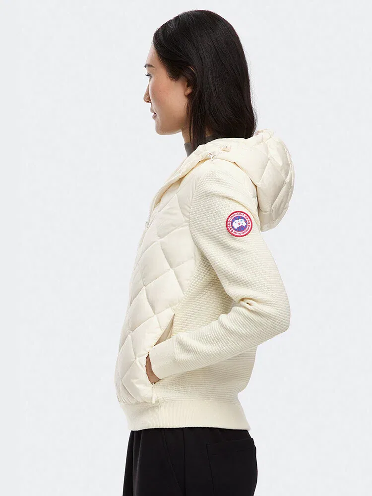 Жакет стеганый с капюшоном Hybrid Knit Hoody CANADA GOOSE, Off White — фото 2