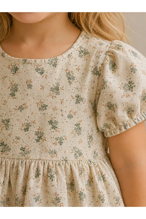 Детское платье для девочек хлопковое Basics We&Me, Green — фото 4
