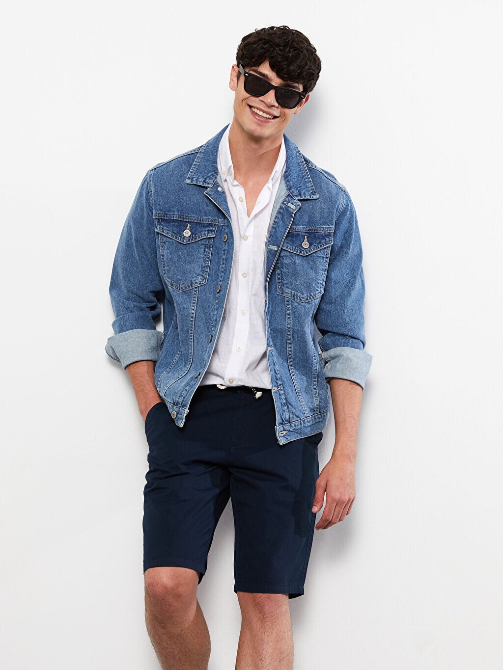 

Мужские шорты Slim Fit с поясом LCW Casual