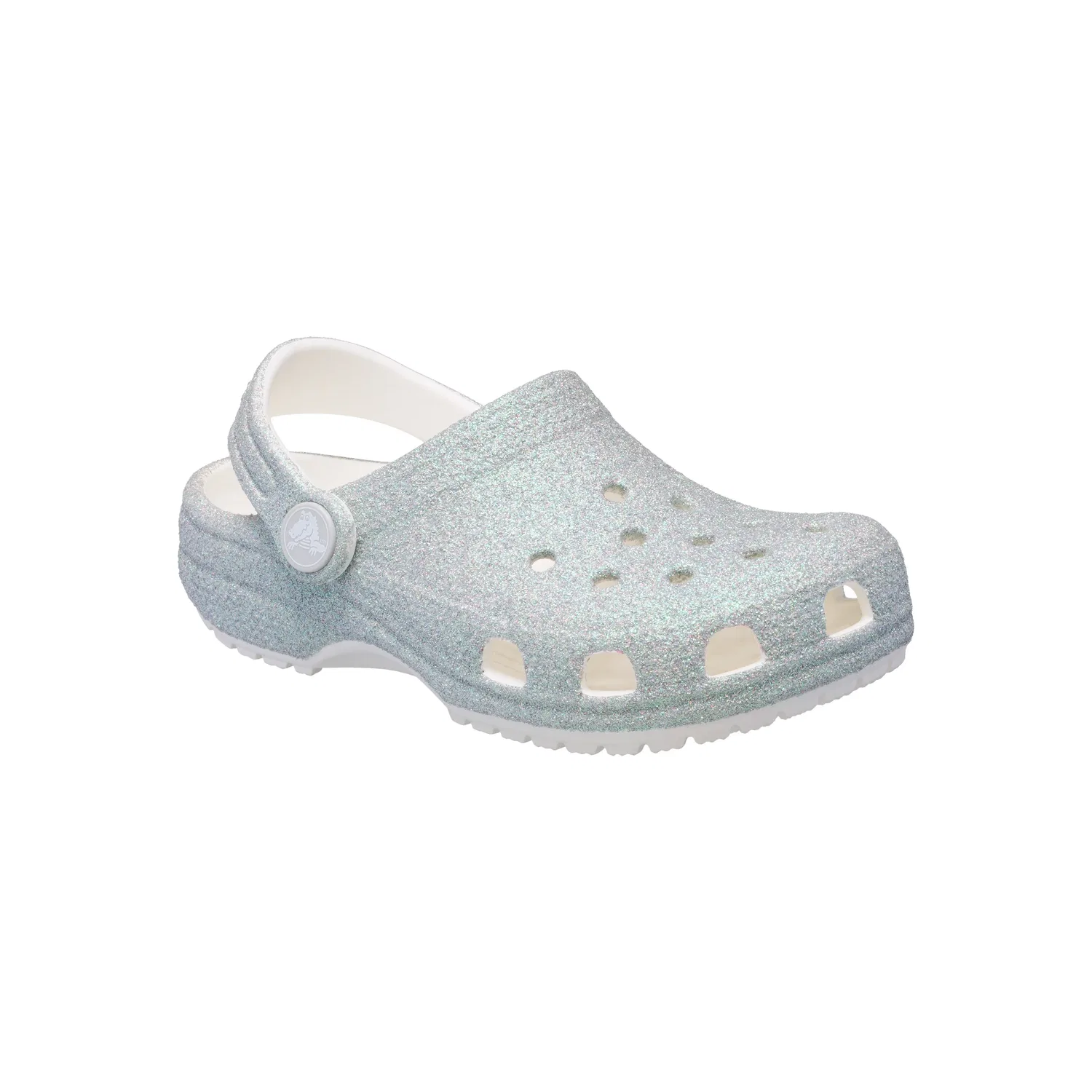 Мюли детские с блеском Classic Crocs, белый — фото 2