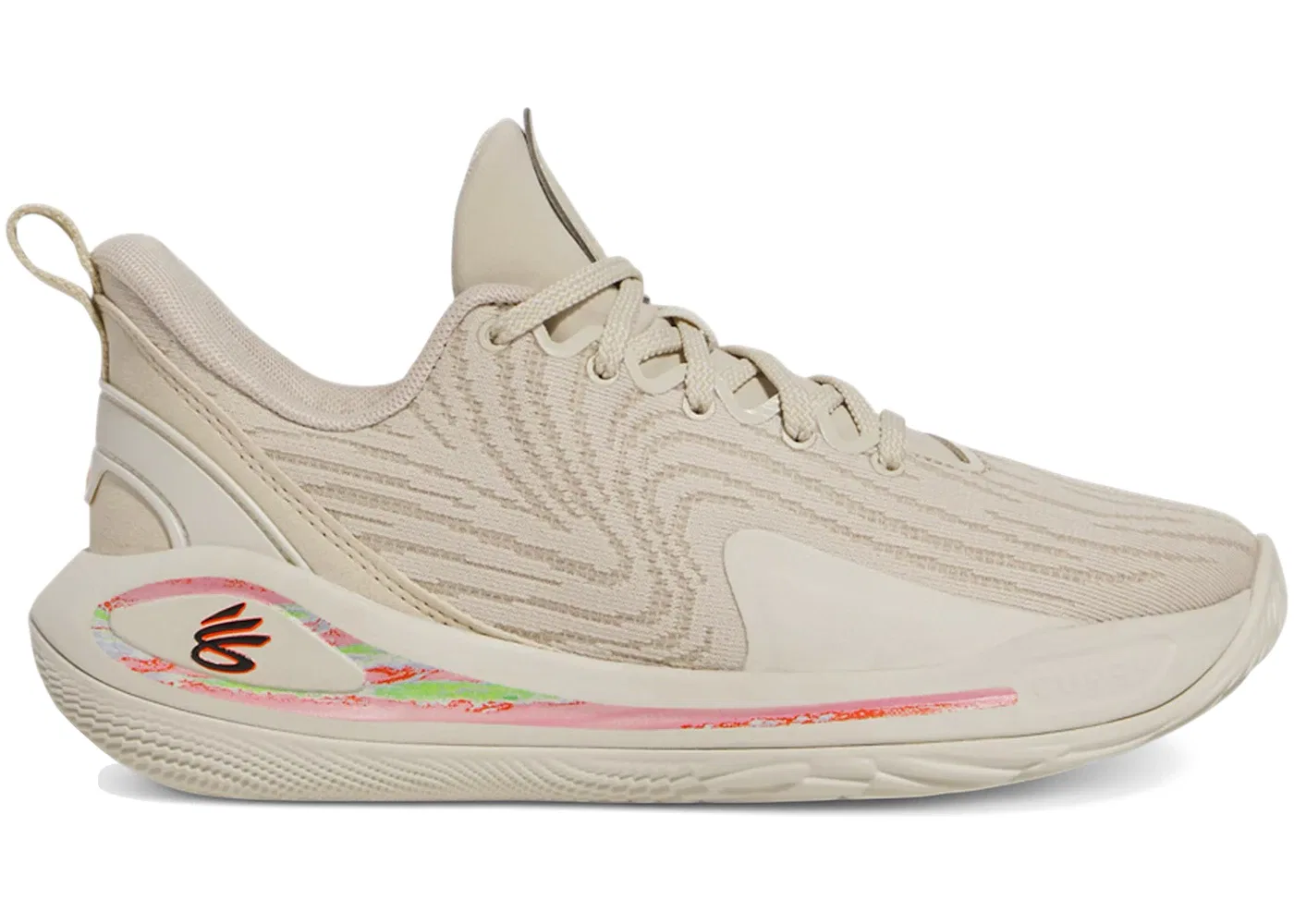 Детские кроссовки для мальчиков с шнуровкой Under Armour Curry Flow 12, Beige White