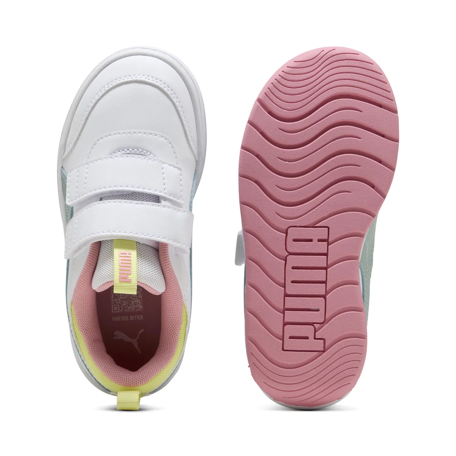 Детские кроссовки с липучкой Multiflex 2 Colour Puma, Weiss Grun — фото 4
