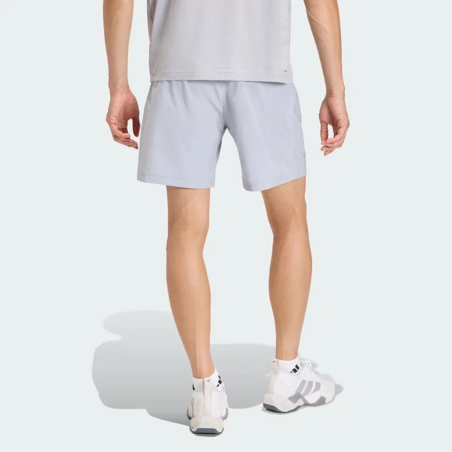 Шорты спортивные с принтом Workout Essentials Base adidas, Серый — фото 2