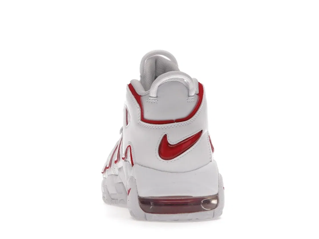 Детские кроссовки для мальчиков и девочек с bold дизайном Nike Air More Uptempo Nike, White/Varsity Red-White — фото 4