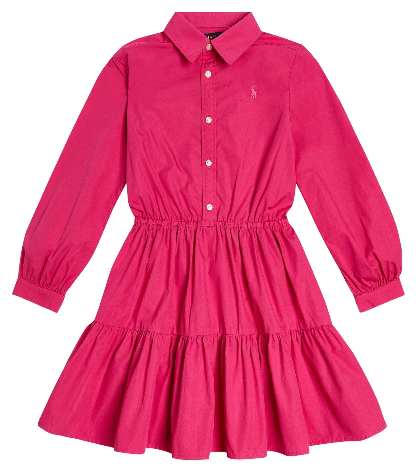 Нарядное платье с ярусами Polo Ralph Lauren Kids, розовый