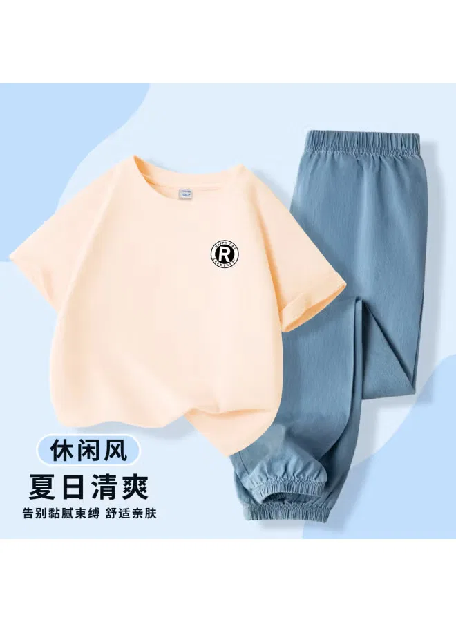 Комплект футболка с коротким рукавом и штаны для мальчиков, Jeanswest, абрикосовый — фото 2