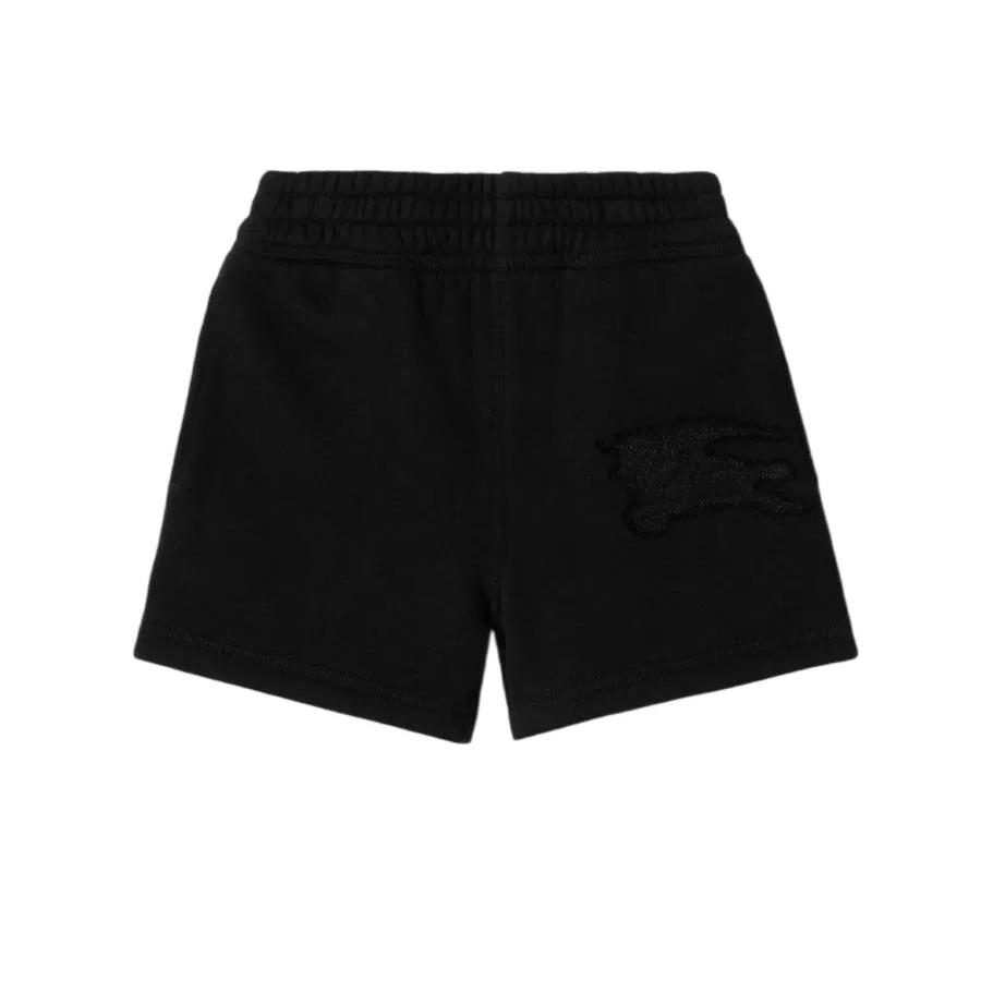 Шорты хлопковые с принтом Equestrian Knight Motif Burberry, Black