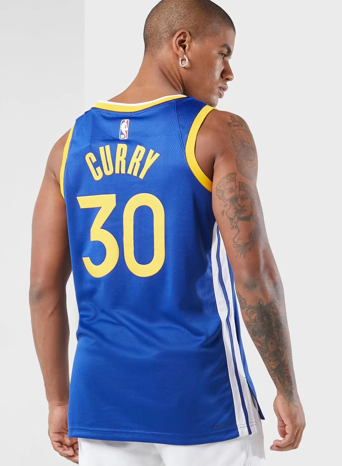 Джерси баскетбольное с принтом Golden State Warriors Icon Nike, синий — фото 2