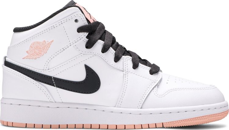 

Кроссовки Air Jordan 1 Mid GS White Arctic Orange, белый, Белый;серый, Кроссовки Air Jordan 1 Mid GS White Arctic Orange, белый