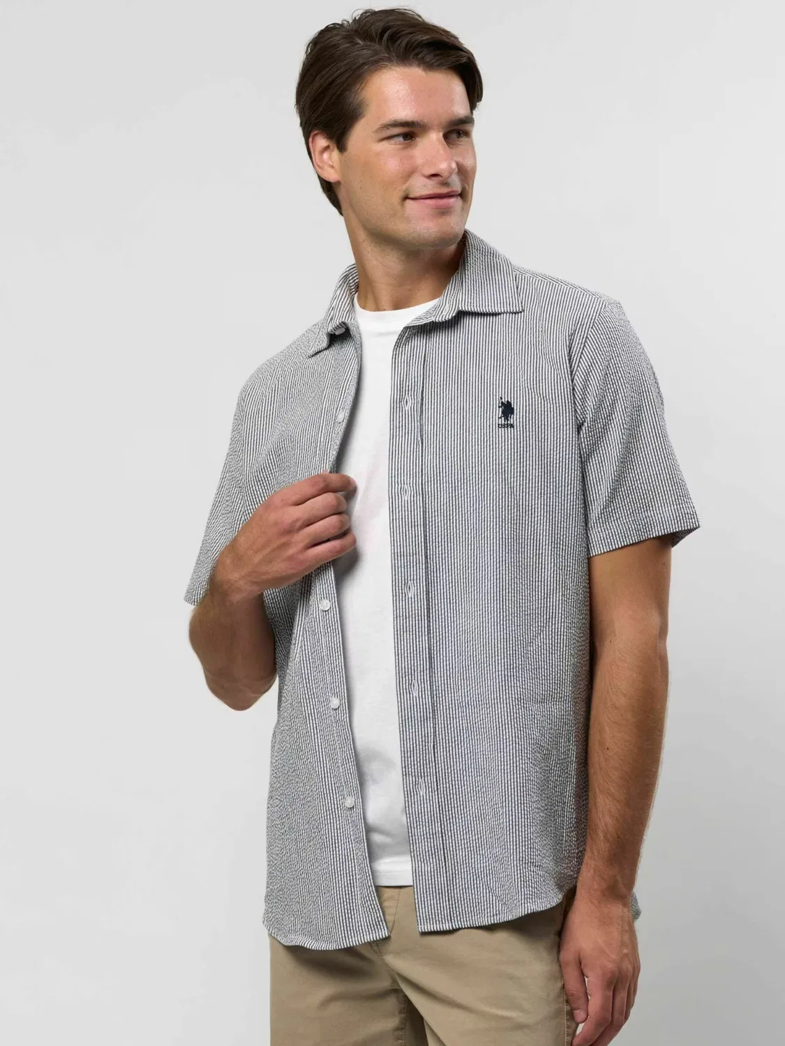 Удобная рубашка на пуговицах ' Charli Shirt ' U.S. Polo Assn., Dark Blue — фото 3