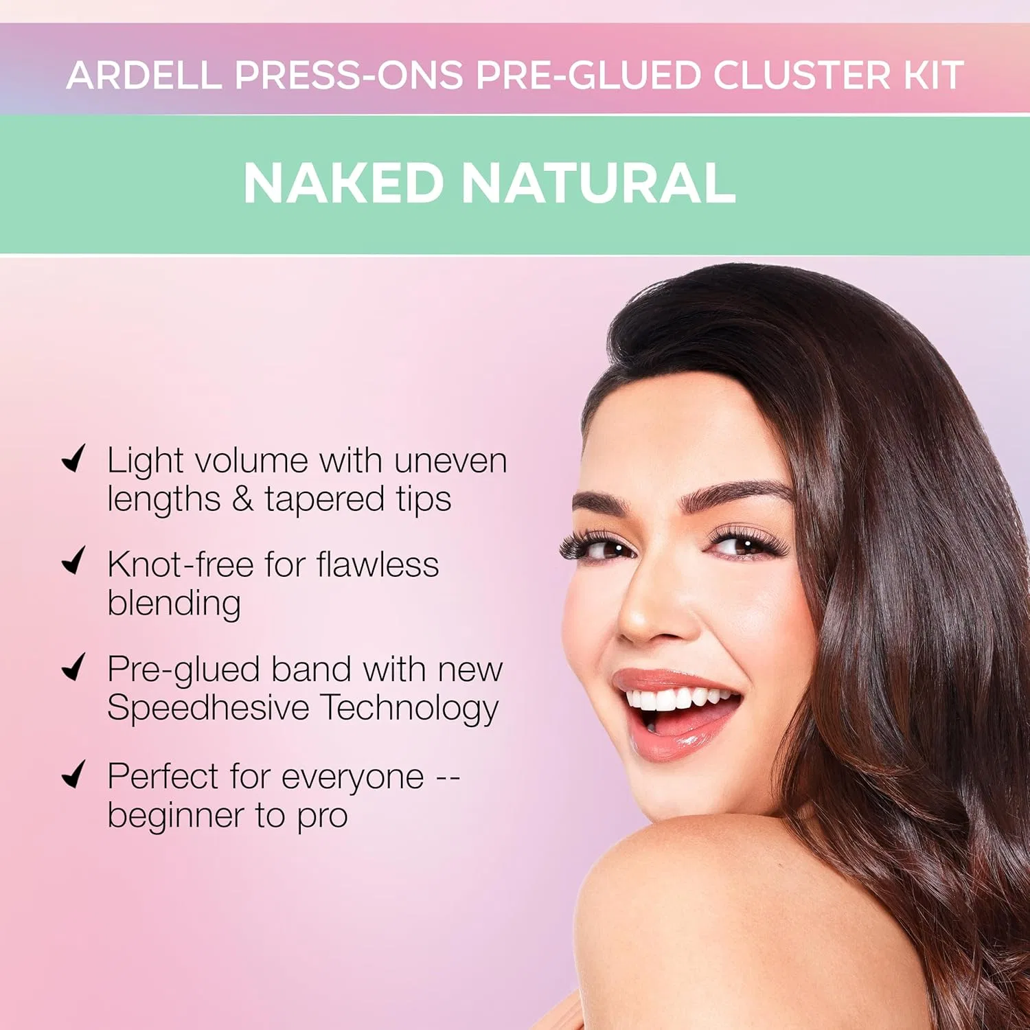 Накладные ресницы Press On Naked Natural, Ardell, набор 60 шт, 5 длин (8-14 мм) — фото 2