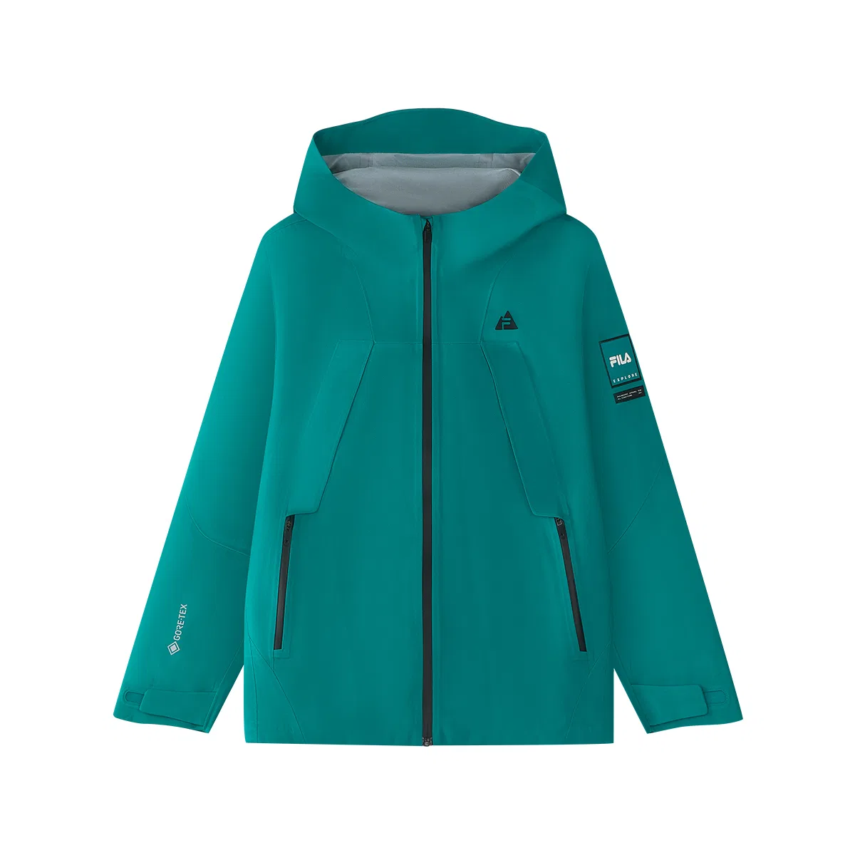 Детская ветровка с капюшоном, приталенная, Pine Spring Green, FILA KIDS