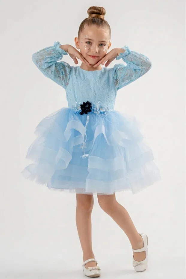 Детское платье для девочек кружевное Design Eray Kids, Blue