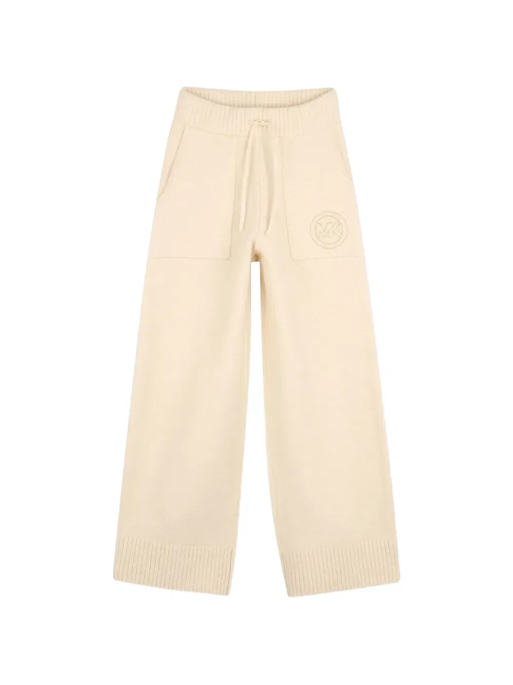 Брюки с вышитым логотипом Michael Kors Kids, бежевый