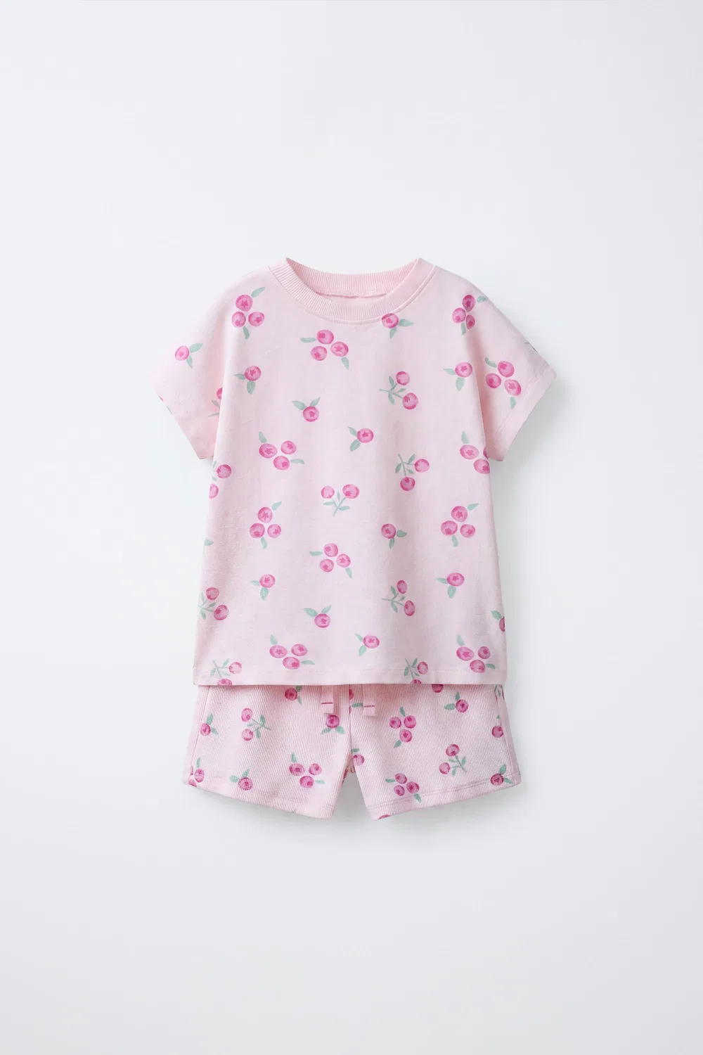 Пижама с вишневым принтом, 1,5-6 лет ZARA, Pink
