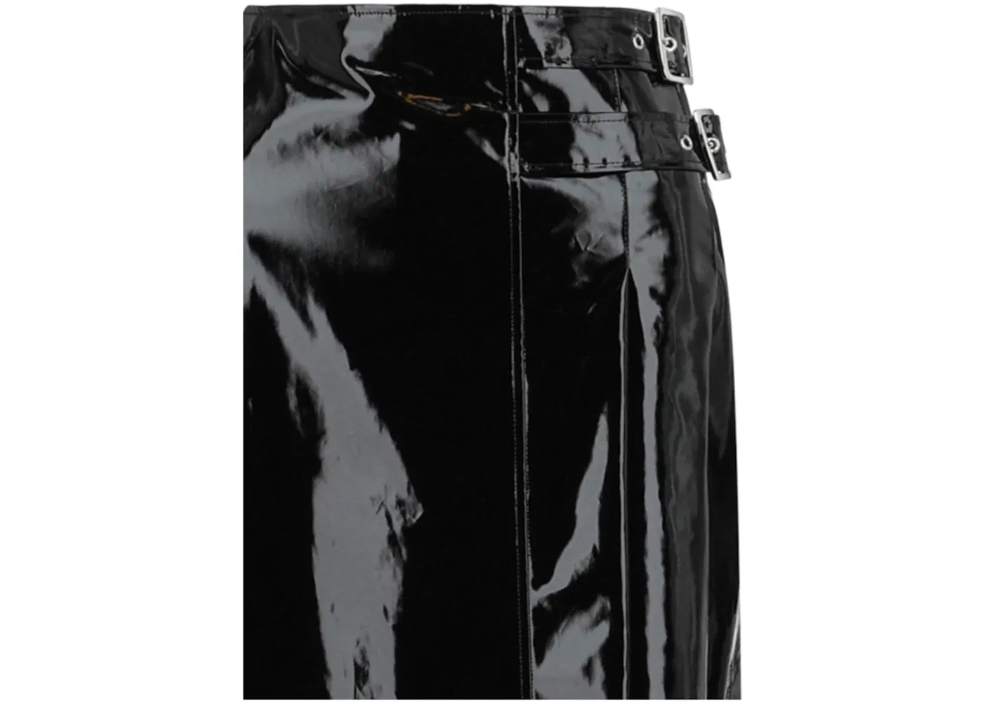 Женская юбка с эффектом лакированной кожи Gucci, Black — фото 3