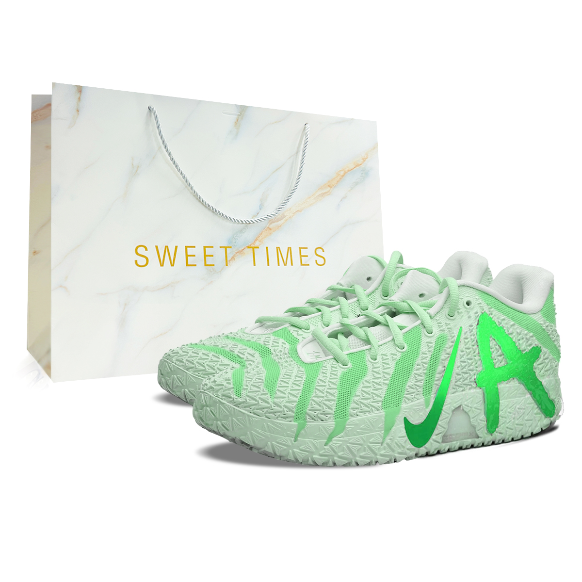 Баскетбольные кроссовки Ja Morant 3, унисекс, низкие, зеленые Nike, Green-Random Shopping Bag