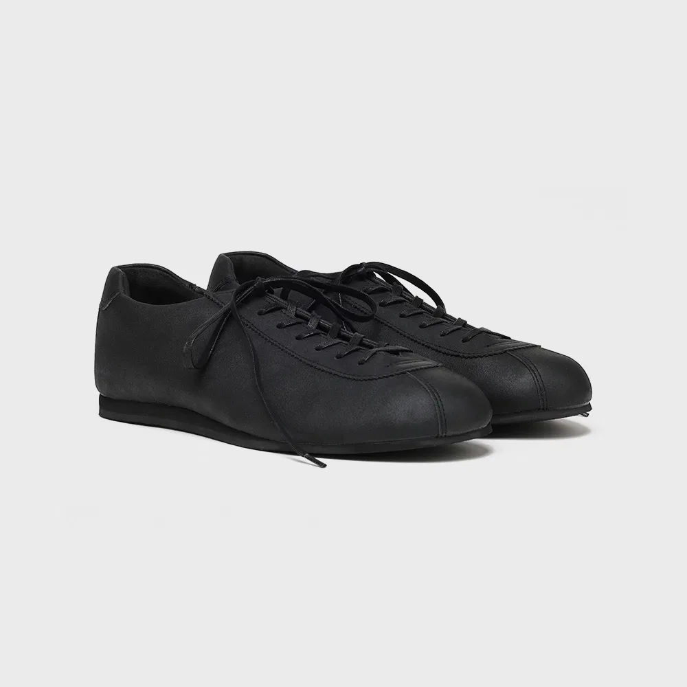 Унисекс чёрные низкие ретро-кеды Second.A_Unisex Daily Sneakers из нубука от Firenze.A — фото 3