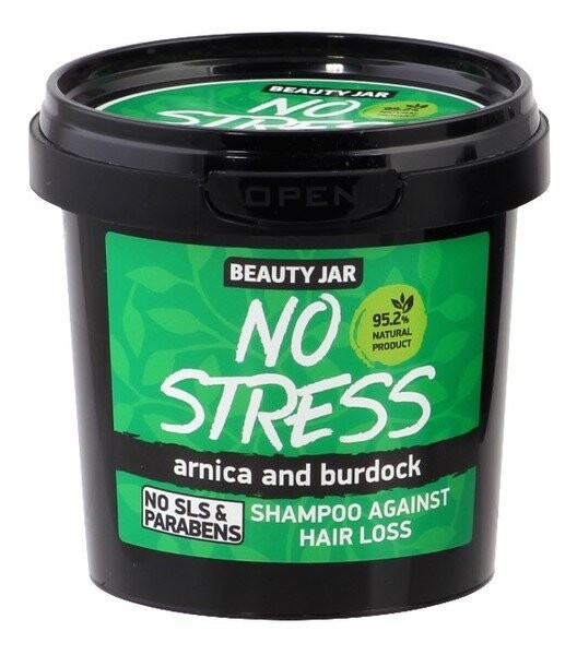 

Beauty Jar, No Stress, шампунь против выпадения волос, арника и лопух, 150 г