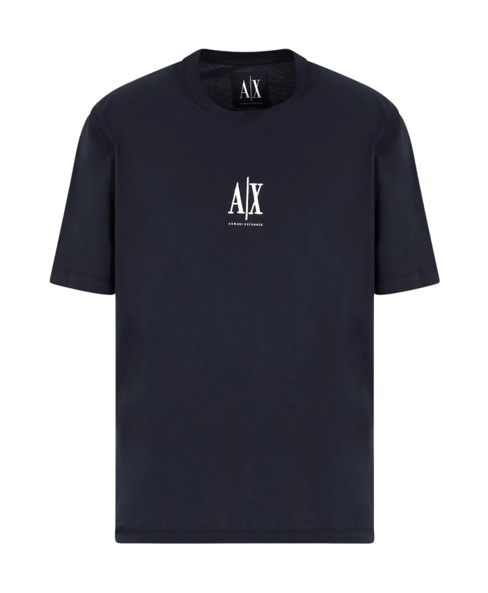 

Футболка с короткими рукавами и логотипом Armani Exchange, синий