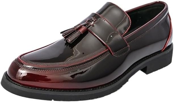 

Мужские туфли-лоферы, без шнурков, деловые кожаные оксфорды, повседневные, для вождения, комфортные, для вечеринок и свадеб Zestrelax, красный