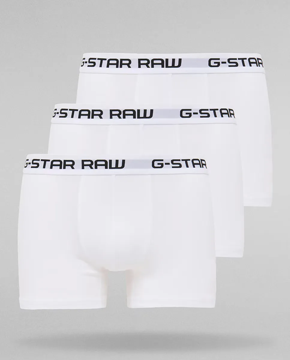 

Три упаковки мягких и эластичных белых трусов G-Star Raw, белый