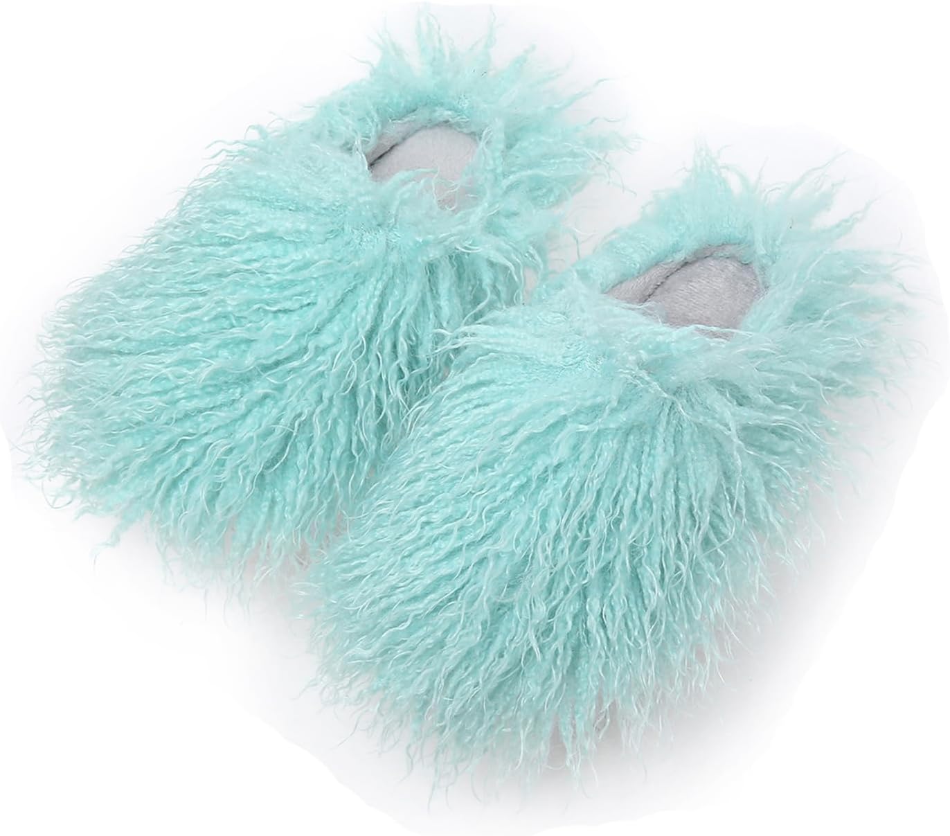 

Домашние тапочки YESBOR для женщин и мужчин из искусственного меха, пушистые и теплые, зимние, с плоской подошвой, Mint