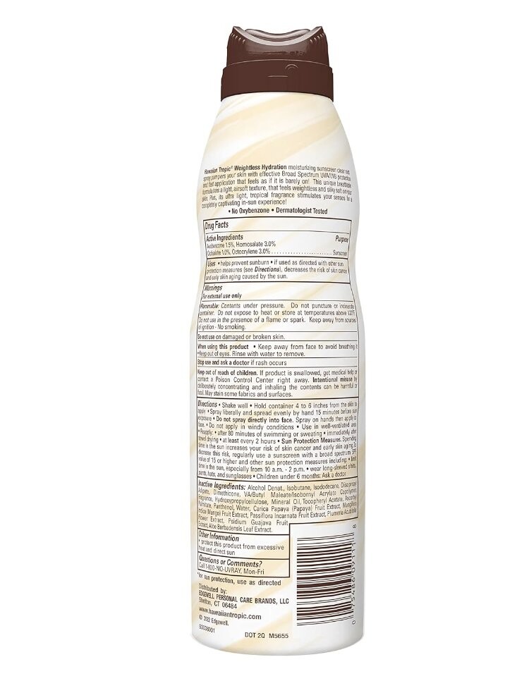 Hawaiian Tropic, Спрей с солнцезащитным кремом SPF 15, 170 г — фото 2
