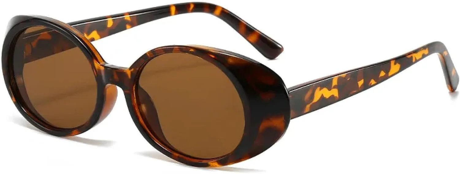 

Модные панк-солнцезащитные очки круглые женские, для активного отдыха, с градиентом UV400, мужские ретро, ​​в цвете «конфетный цветок» TVTBBVV, Leopard-brown