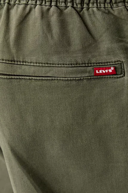 Шорты мужские из хлопка Levis, зеленый — фото 4