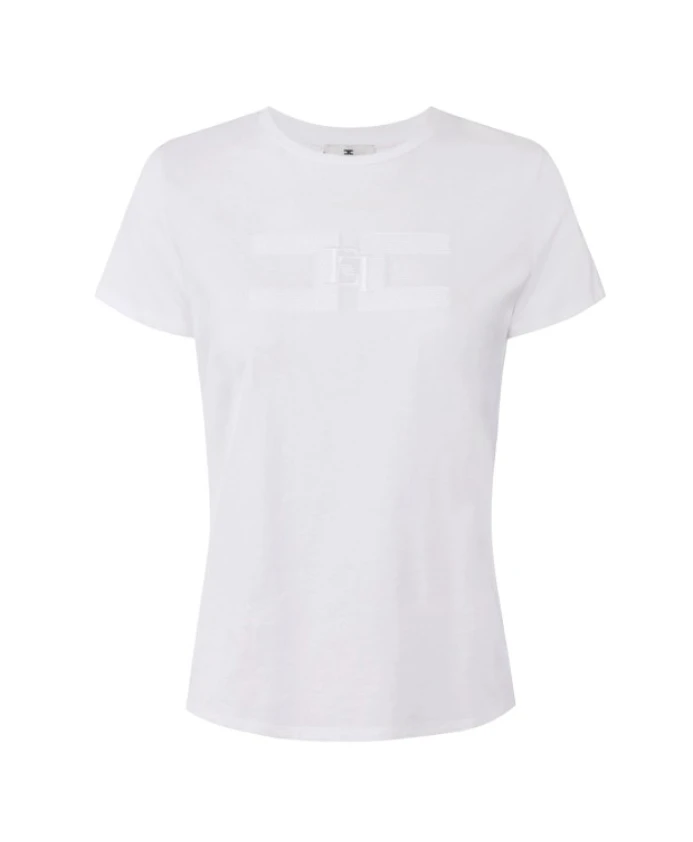 

Футболка из хлопкового трикотажа Elisabetta Franchi, белый