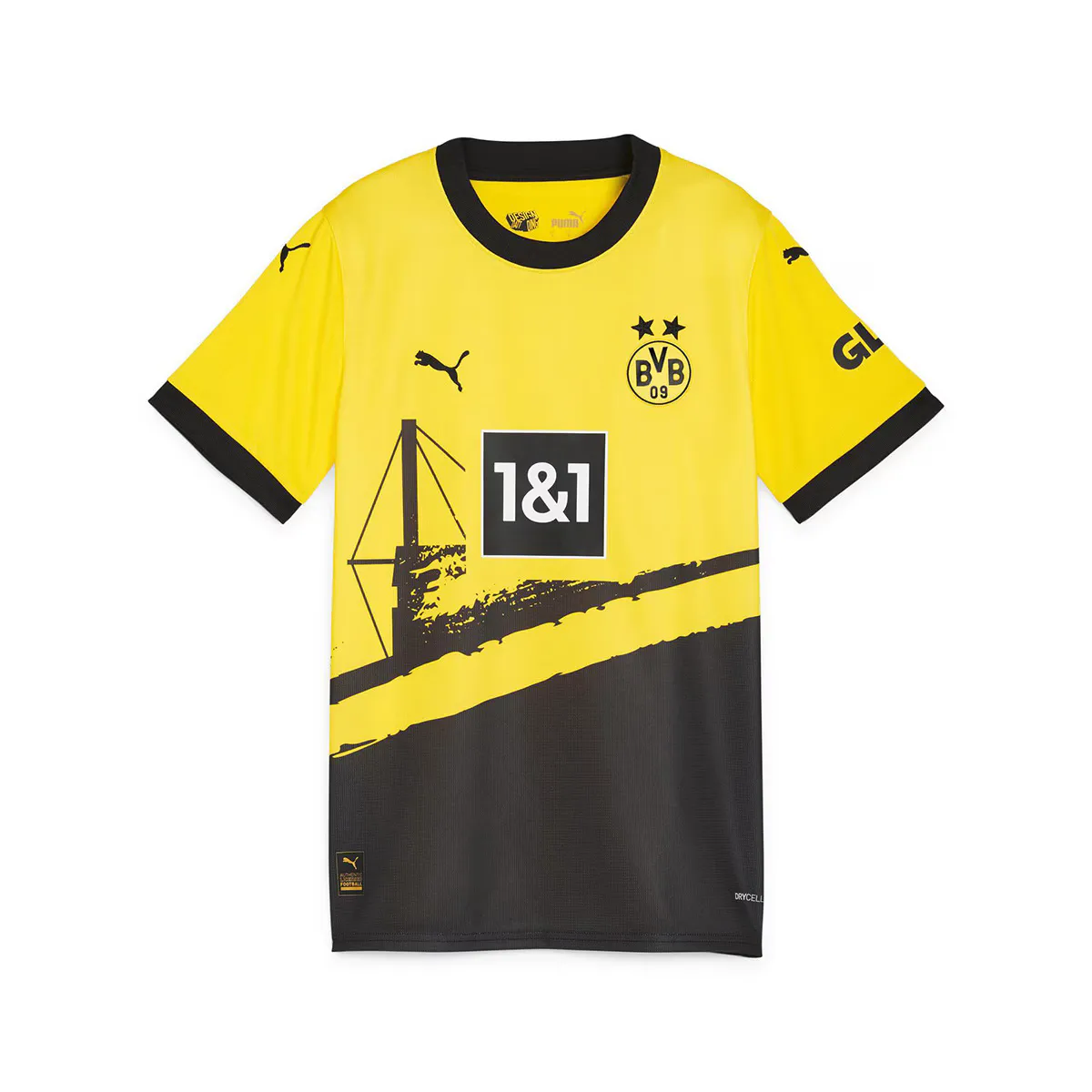 

Футболка детская домашняя Borussia Dortmund BVB 2023-2024 реплика Puma, желтый
