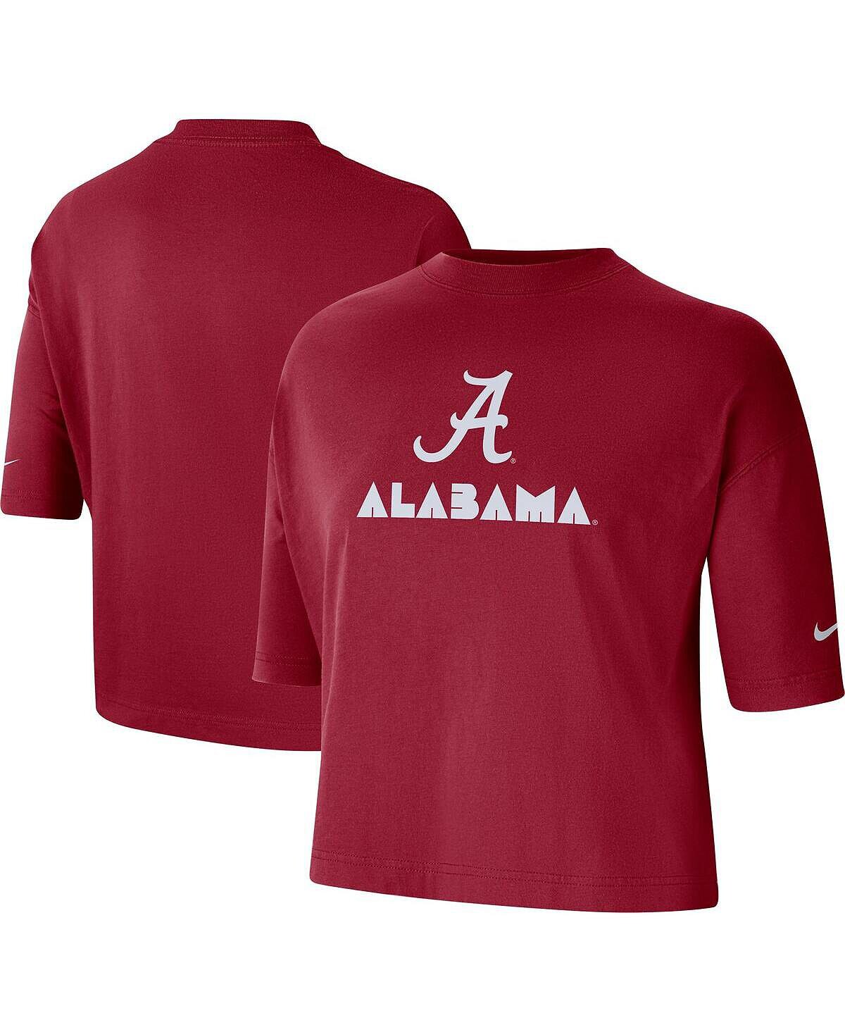

Женская укороченная футболка Crimson Alabama Crimson Tide Performance Nike