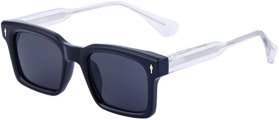 

Солнцезащитные очки Retro Rivets для женщин, роскошные солнцезащитные очки с леопардовым принтом, солнцезащитные очки UV400 для мужчин generic, Black Clear Grey