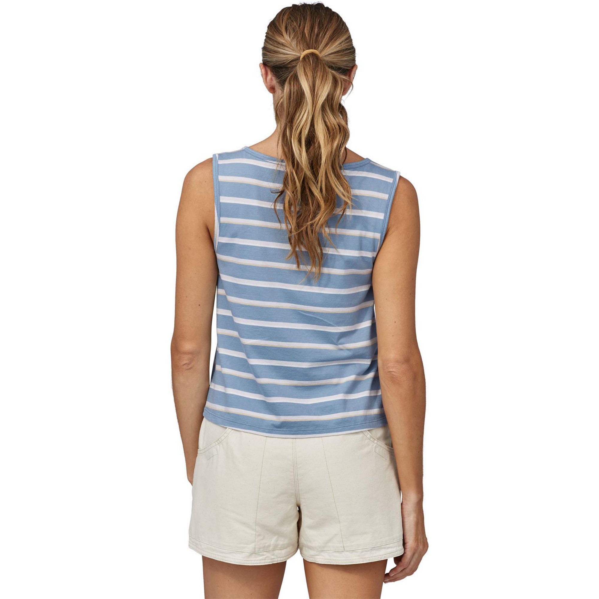 Женская майка из регенерированного органического хлопка Patagonia, Sunset Stripe/Light Plume Grey — фото 2