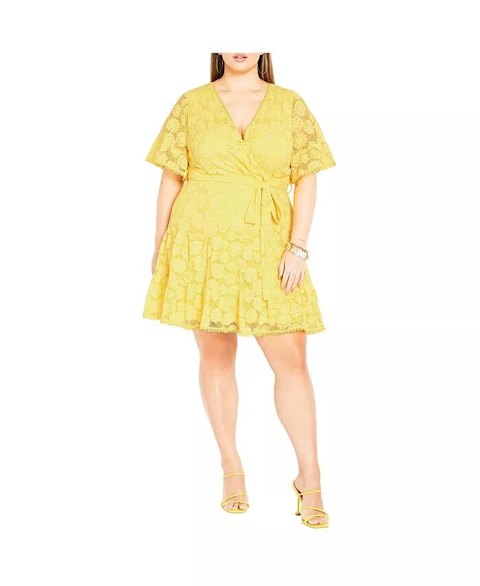 

Женское платье Garden Kisses CITY CHIC, желтый